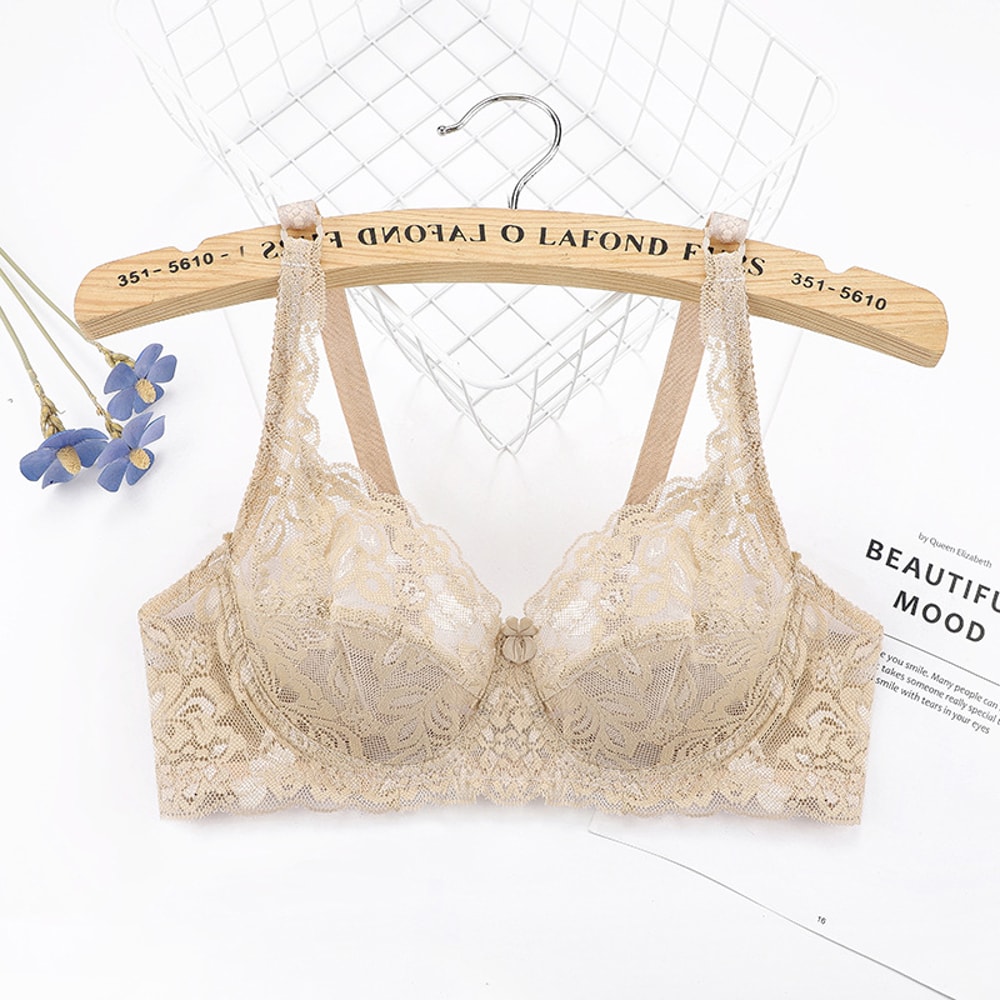 Lace Push Up Bra Women Sexy Hollow Out Lingerie Lady Lace Transparent Underwear Female Embroidery S 7