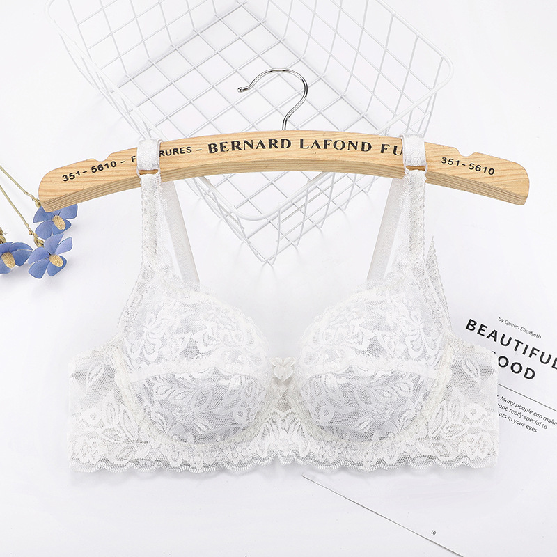 Lace Push Up Bra Women Sexy Hollow Out Lingerie Lady Lace Transparent Underwear Female Embroidery S 10