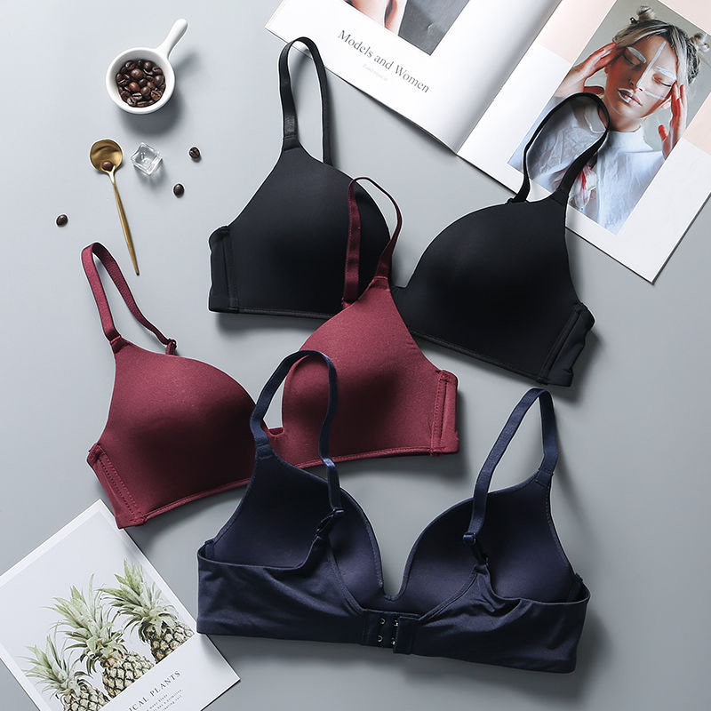 Ultra Thin Sexy Ice Silk Wireless Bra For Women, Push Up Simple Lingerie, Sexy Gather Seamless Brassiere Bralettle