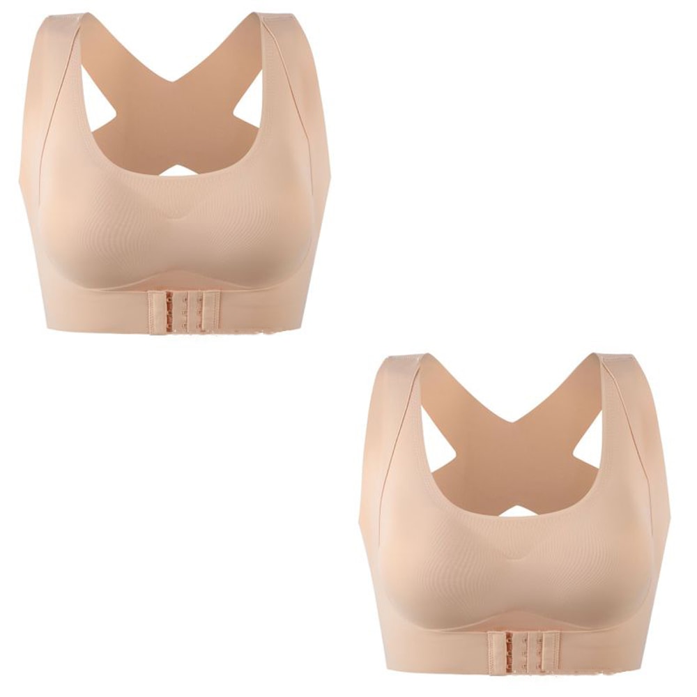 Women Bras For Women Push Up Bra Posture Corrector Bralette Front Closure Female Underwear Cross Ba 8