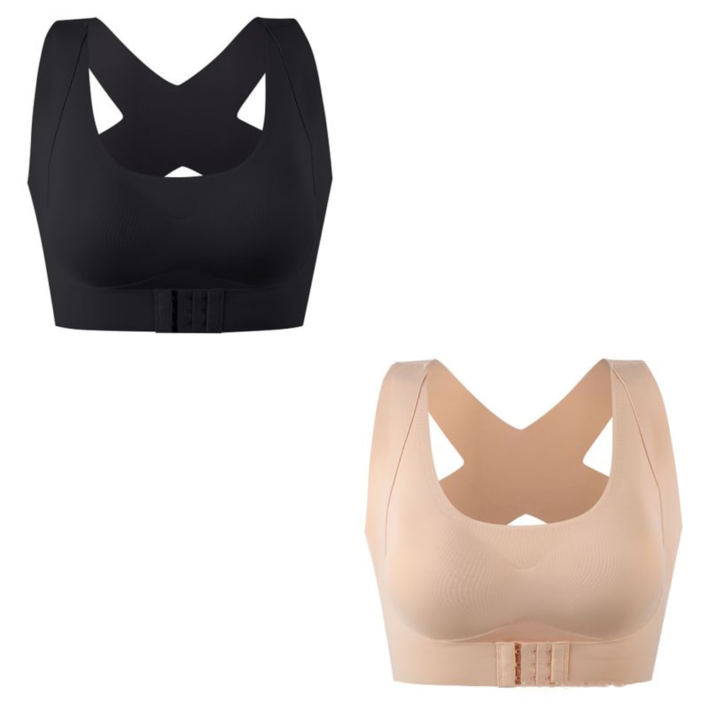 Women Bras For Women Push Up Bra Posture Corrector Bralette Front Closure Female Underwear Cross Ba 9