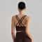 Solid Color Women Cross Back Fitness Sport Bra, High Strength Tight Top, Gym Yoga Underwear with Chest Pad, Comprehensiv