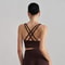 Solid Color Women Cross Back Fitness Sport Bra, High Strength Tight Top, Gym Yoga Underwear with Chest Pad, Comprehensiv