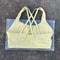 Solid Color Women Cross Back Fitness Sport Bra, High Strength Tight Top, Gym Yoga Underwear with Chest Pad, Comprehensiv