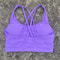Solid Color Women Cross Back Fitness Sport Bra, High Strength Tight Top, Gym Yoga Underwear with Chest Pad, Comprehensiv