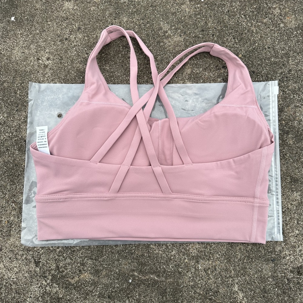 Solid Color Women Cross Back Fitness Sport Bra, High Strength Tight Top, Gym Yoga Underwear with Chest Pad, Comprehensiv