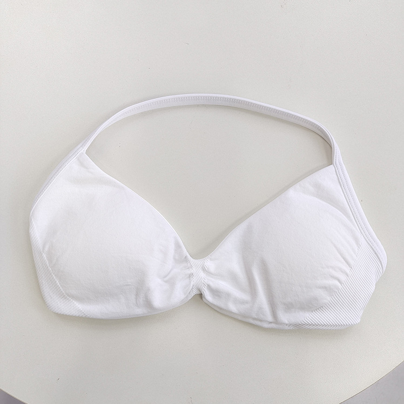 Women's High-Support Lace-Up Sports Bra, Thin-Strap Camisole, Seamless, Tight-Fit Gym Top for Push-Up Training Yoga