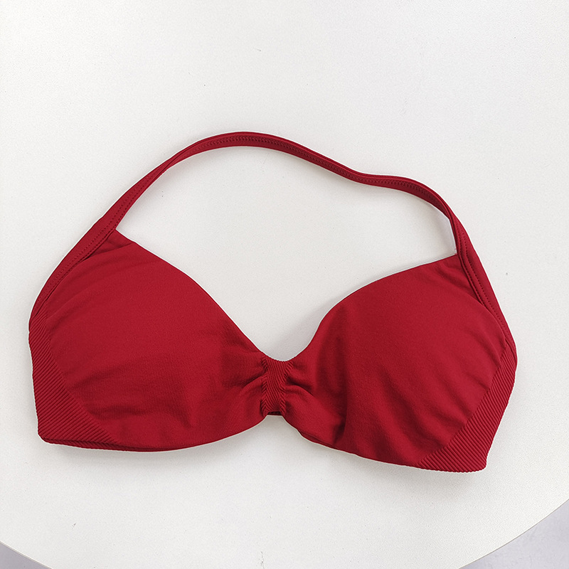 Women's High-Support Lace-Up Sports Bra, Thin-Strap Camisole, Seamless, Tight-Fit Gym Top for Push-Up Training Yoga