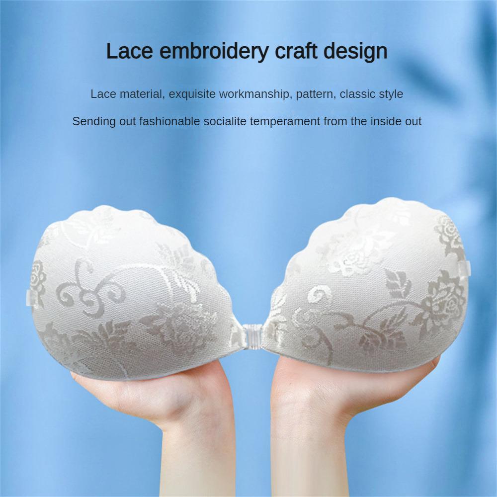 Womens Bra Invisible Push Up Bra Reusable Silicone Backless Strapless Bra Seamless Front Closure St 0