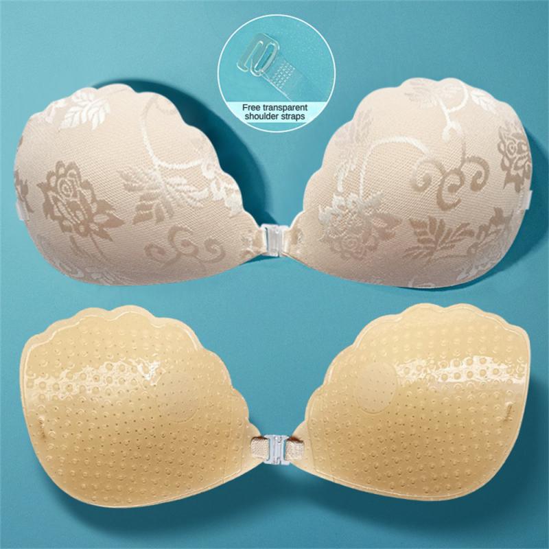 Womens Bra Invisible Push Up Bra Reusable Silicone Backless Strapless Bra Seamless Front Closure St 8