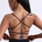 Solid Color Gym Yoga Underwear Women Cross Back Straps Fitness Bra, High Strength Tight Sport Top with Chest Pad Women