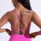 Solid Color Gym Yoga Underwear Women Cross Back Straps Fitness Bra, High Strength Tight Sport Top with Chest Pad Women