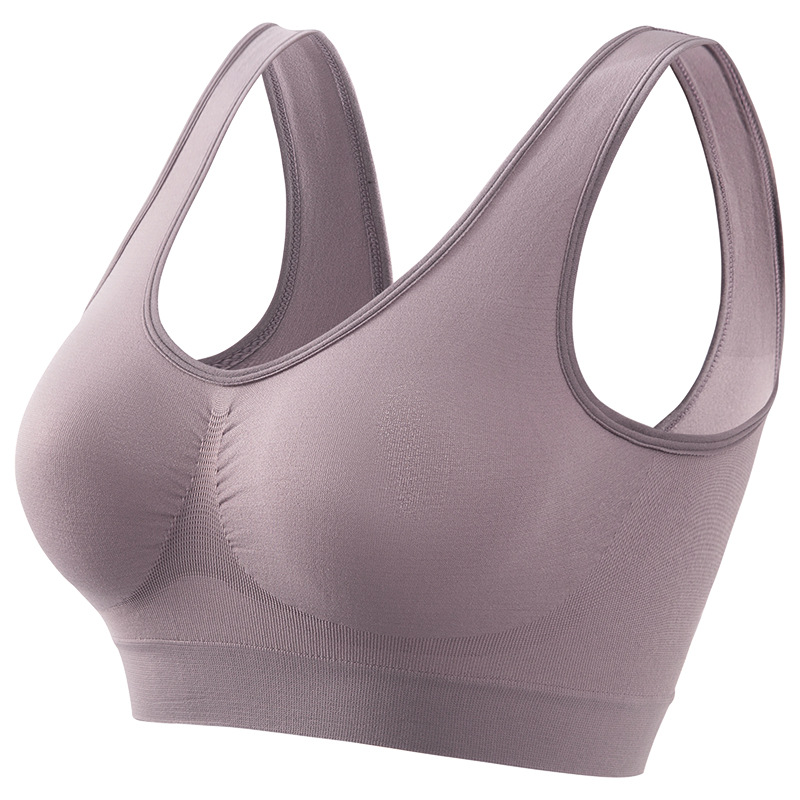 Women Sports Bra Large Size Seamless Underwear No Steel Ring Removable Chest Pad Running Sport Yoga 15