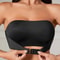 Womens Strapless Bra Sexy Seamless No Padding Front Button Bra Comfortable Smooth Half Cup Silicone 0