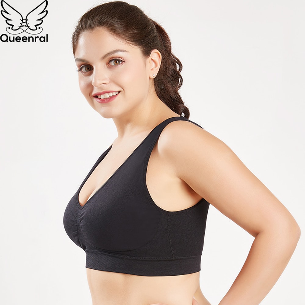 Queenral Plus Size Bras For Women Seamless Bra With Pads Big Size 5XL 6XL Bralette Push Up Brassier