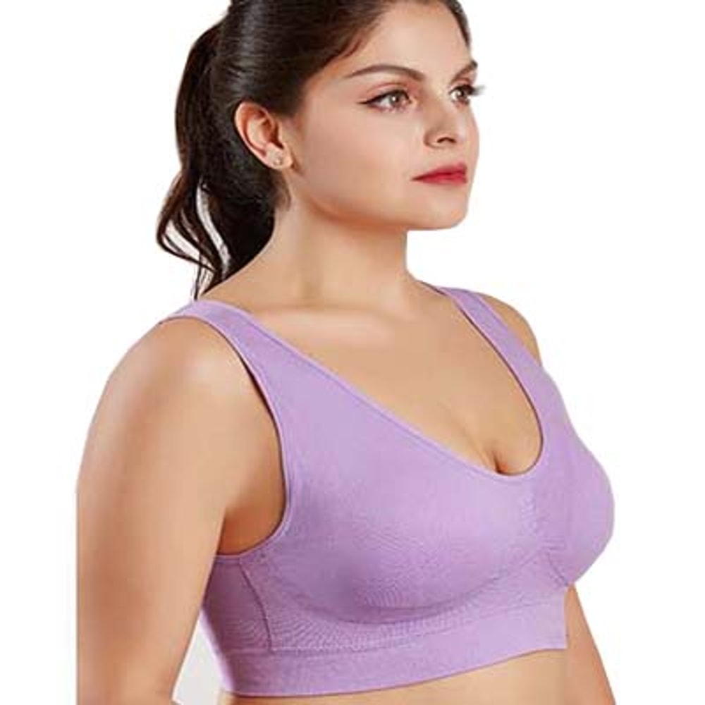Queenral Plus Size Bras For Women Seamless Bra With Pads Big Size 5XL 6XL Bralette Push Up Brassier