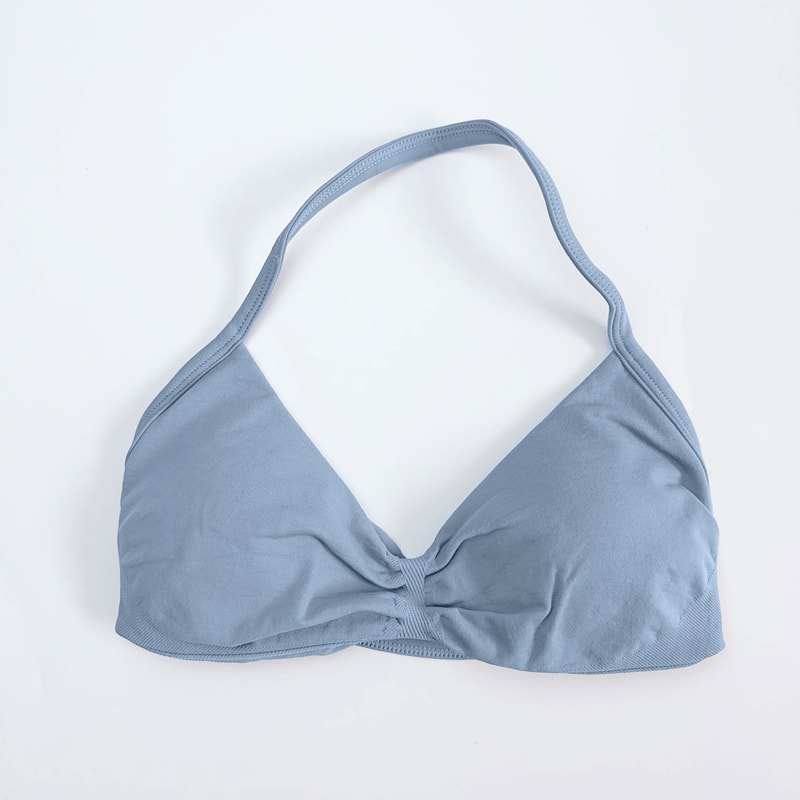 Strappy Bra Gym Top Women High Support Thin Strap Sports Bra Seamless Halter Yoga Workout Underwear 10