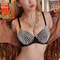 Silver Rivets Punk Rave Bralette Lingerie, Gothic Bra Top, Sexy Push Up Brassiere, Nightclub Party Fashion Hot Bras