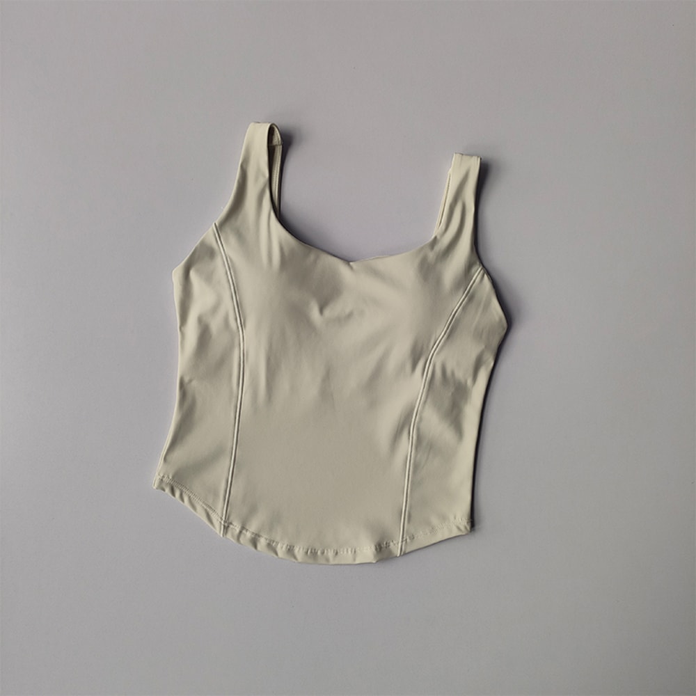 High Strength Back Fitness Tank Top, Women's Running Shockproof Sports Bra, High Elastic Nude Yoga Bra for External Wear