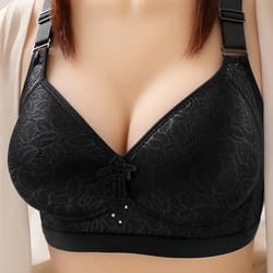 comfortable breathable adjustable brassiere, thin section without steel ring bra, side gathering bra for large breast
