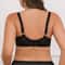 Lace Plus Size Bra, Thin Mesh Embroidery, Full Cup, Gathering Top Support, Slim Fit Underwear for Women