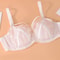 Lace Plus Size Bra, Thin Mesh Embroidery, Full Cup, Gathering Top Support, Slim Fit Underwear for Women