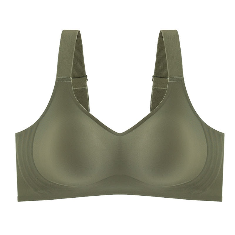 Beautiful Back Large Size Soft Support Push-up Bra For Women, Seamless One-piece, Wire-free Adjustable Sports Thin Bra