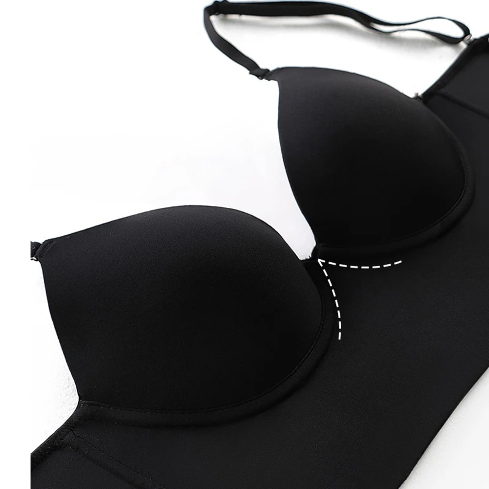 Invisible Lift Up Bra Backless Women Summer Bras Sexy Plunge Brassiere Open Back Underwear Seamless 5