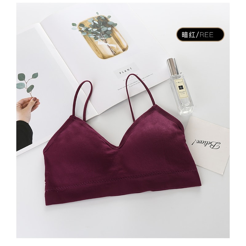 Women Sports Bra Fast Dry Elastic Padded Gym Bra Running Yoga Tops Breathable Fitness Solid Color S 1