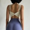 Womens Sports Bras Fitness Top Yoga Bra With Push Up Fixed Pad Sexy Lingerie Running Vest Back Knot 2