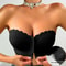 Front Button Underwear Bra, No Underwire, Smoth Breathable Comfortable Solid Color, Gathering, Invisible Women Underwear