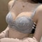 Small Breasts Gathered Women's Underwear, Flat Chest Collection, Side Breast Anti-sagging, No Steel Ring, Embossed Women