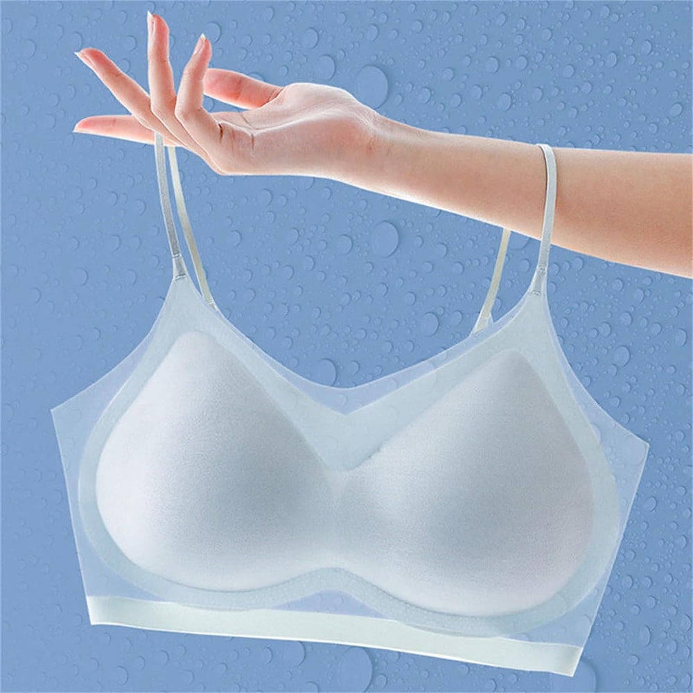 Summer Seamless UltraThin Ice Silk Bra Women Sexy Push Up Bra Intimates Wireless Bralette Underwear 0