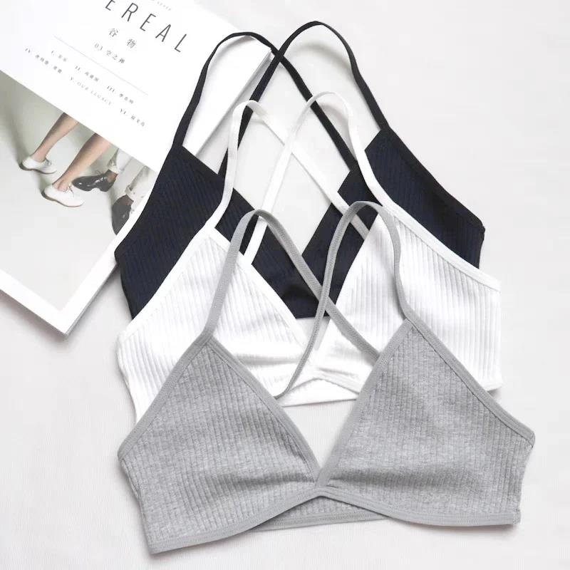 Seamless Deep-V Bra Women Sexy Triangle Bralette, Thin Plunge Underwear, Tube Vest Top, Breathable Lingerie for Women