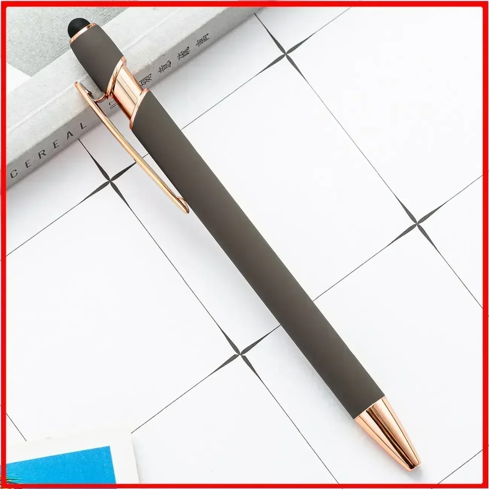 Customized Logo Ballpoint Pen, Personalized Stylus Touch Pen, Engrave Text Metal Pen, Office, School Stationery Supplies