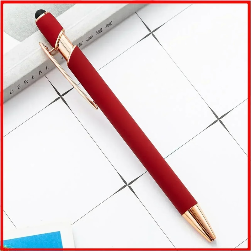 Customized Logo Ballpoint Pen, Personalized Stylus Touch Pen, Engrave Text Metal Pen, Office, School Stationery Supplies