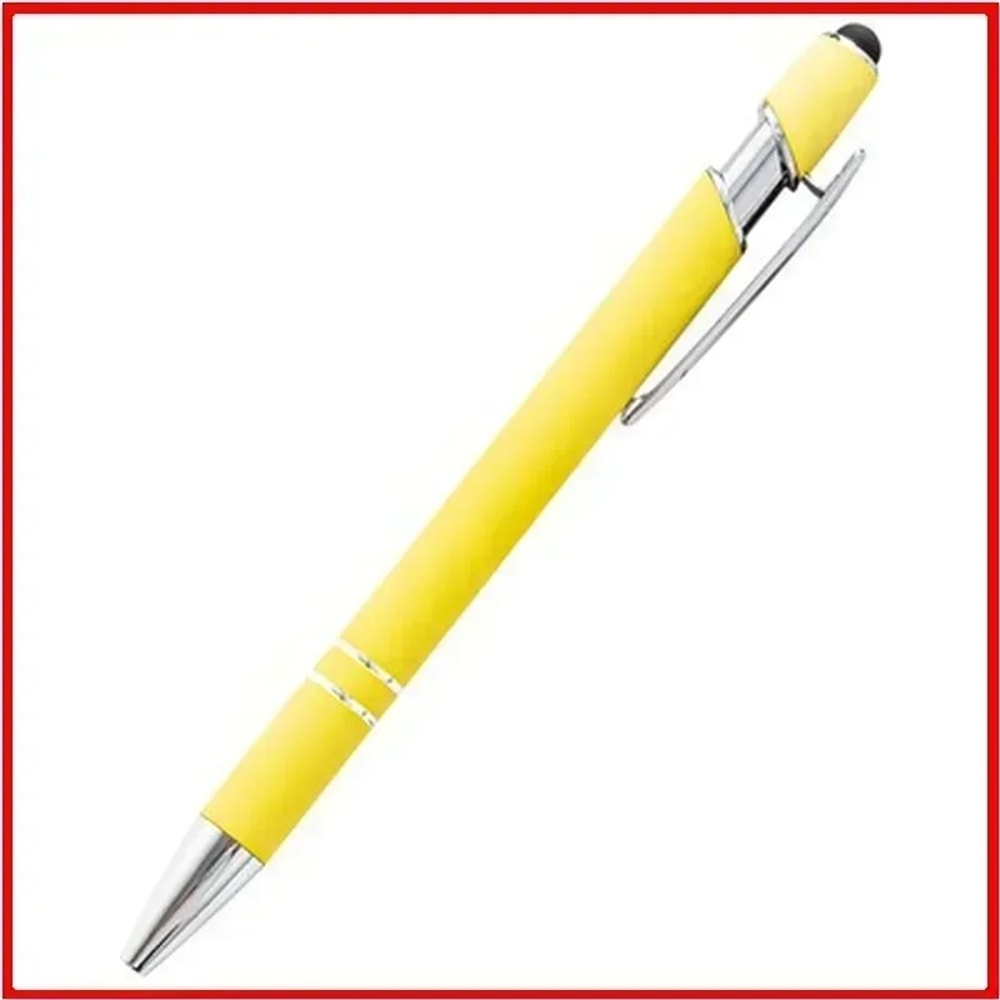 Customized Logo Ballpoint Pen, Personalized Stylus Touch Pen, Engrave Text Metal Pen, Office, School Stationery Supplies
