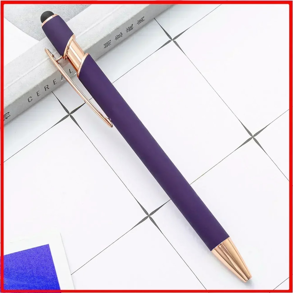 Customized Logo Ballpoint Pen, Personalized Stylus Touch Pen, Engrave Text Metal Pen, Office, School Stationery Supplies