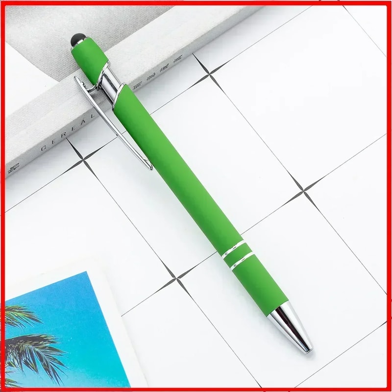 Customized Logo Ballpoint Pen, Personalized Stylus Touch Pen, Engrave Text Metal Pen, Office, School Stationery Supplies