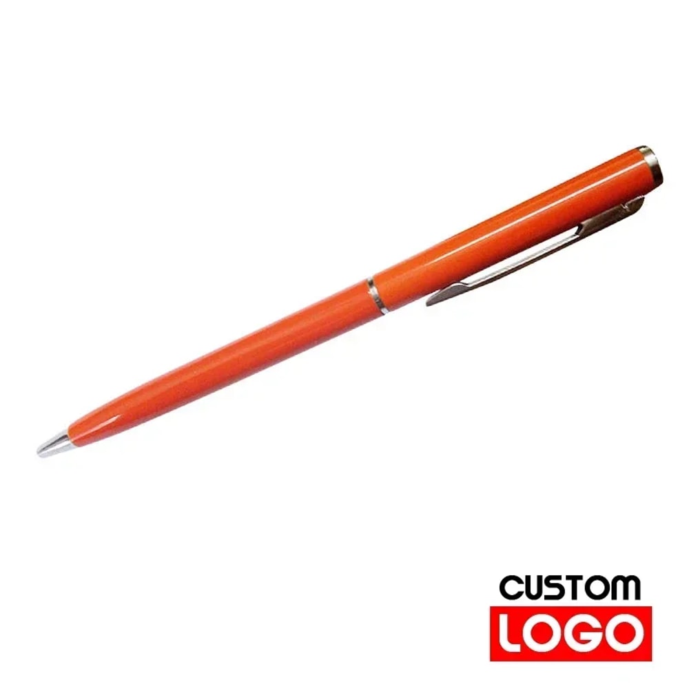 Metal Ballpoint Pens Rose Gold Custom Logo Engraved Name Advertising Lettering School Office Suppli 1