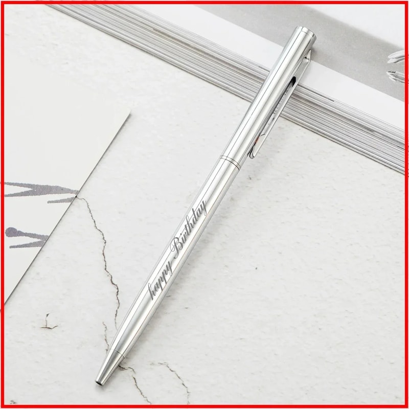 Metal Ballpoint Pens Rose Gold Custom Logo Engraved Name Advertising Lettering School Office Suppli 13