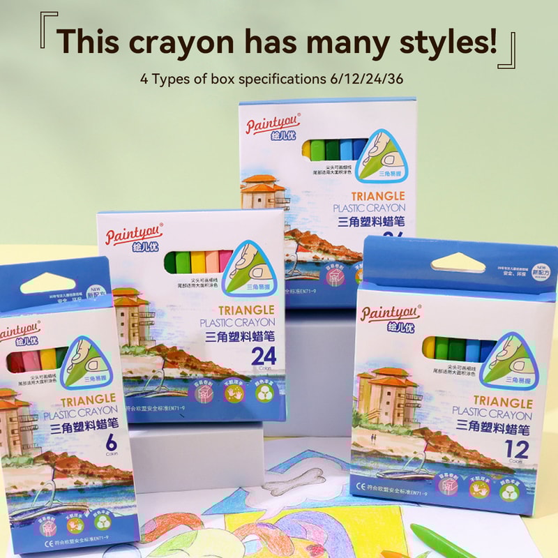 Colors Nondirty Hand Plastic Crayons Washable And Erasable Color Crayons Childrens Painting School 2