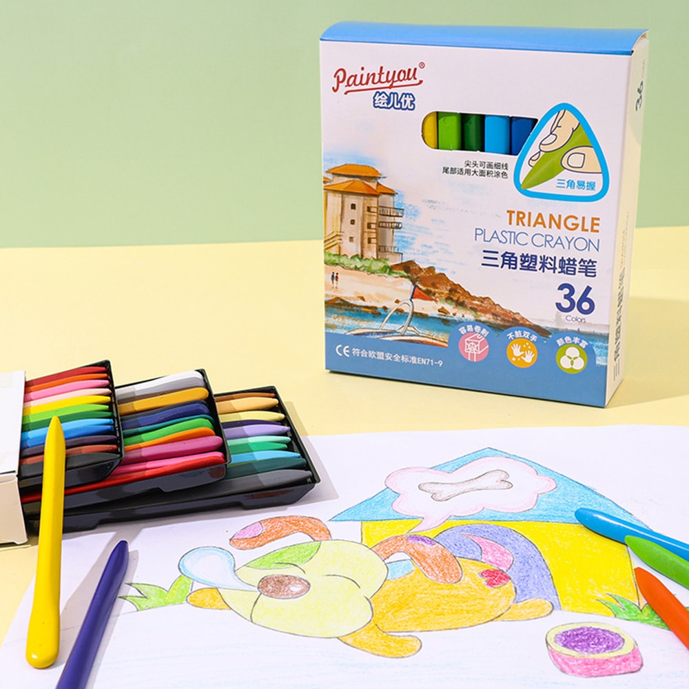 Colors Nondirty Hand Plastic Crayons Washable And Erasable Color Crayons Childrens Painting School 6