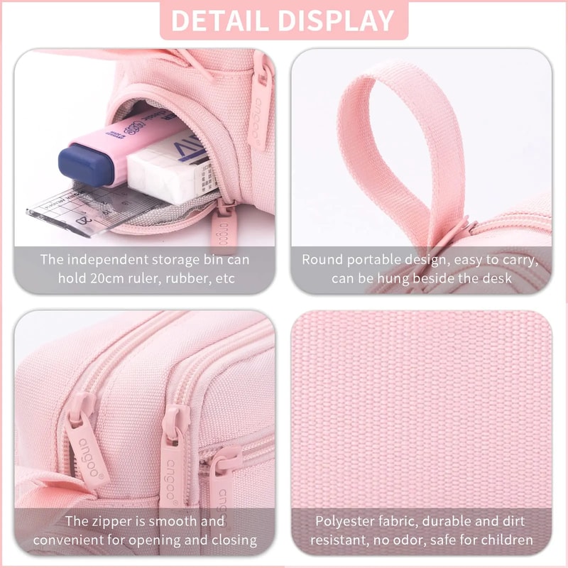 Large Pencil Case, High Capacity Holder Box, Storage Bag Desk Organizer, Marker Pouch, Pen for Middle School, Office