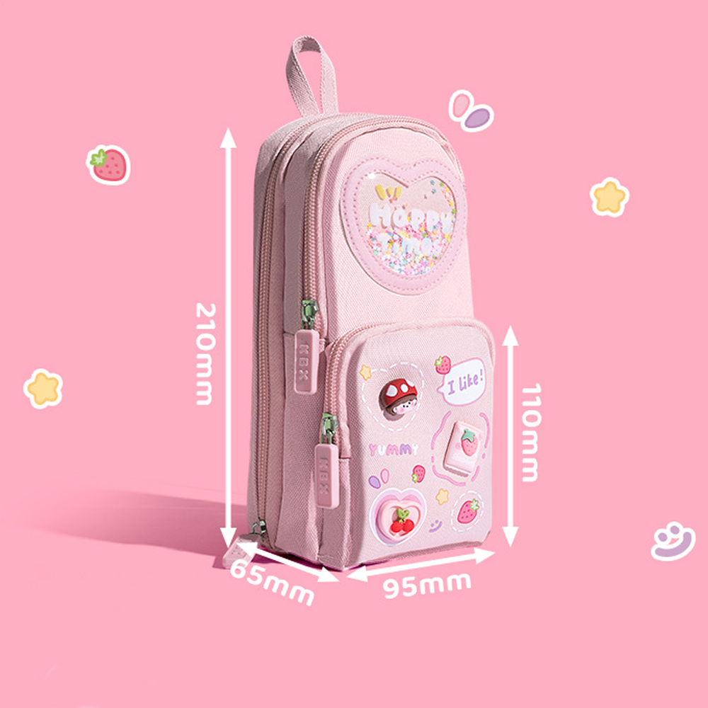 High Appearance Level Largecapacity Schoolbag And Pen Case Primary School Stationery Bag And Box Mu 3