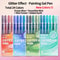 Glitter Effects Color Gel Pen Set Student Writing Pen Painting Highlight Take Note Handbook School 8