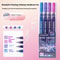 Glitter Effects Color Gel Pen Set Student Writing Pen Painting Highlight Take Note Handbook School 14