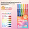 Glitter Effects Color Gel Pen Set Student Writing Pen Painting Highlight Take Note Handbook School 17