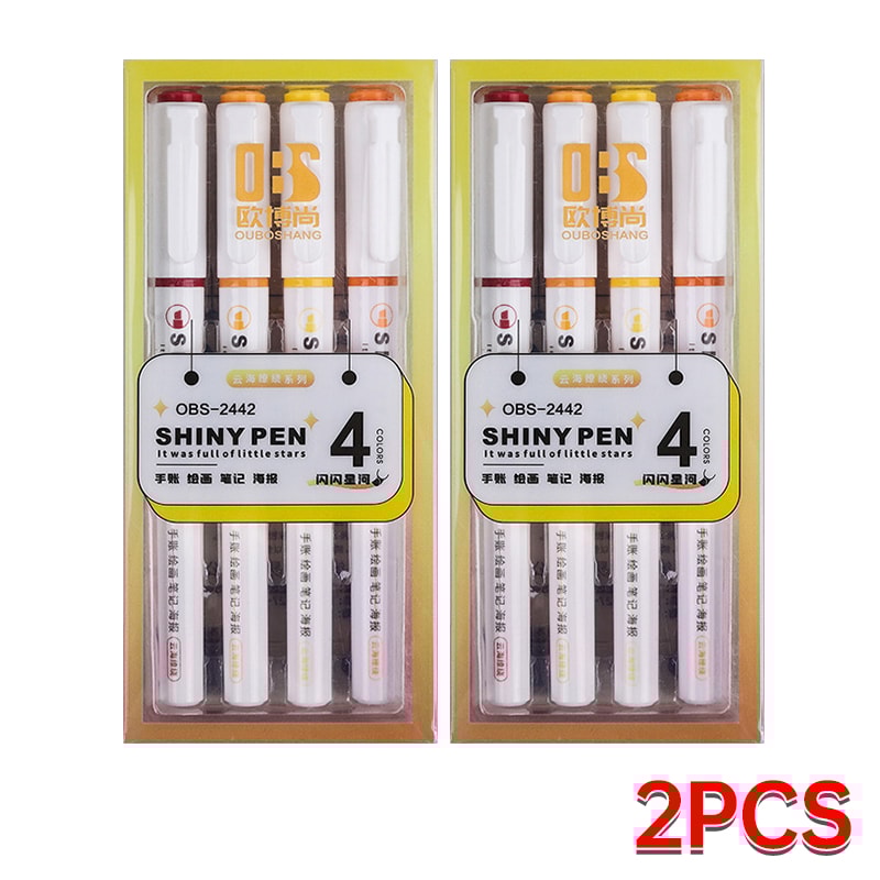 Highlighter Pens Glitter Highlighter Markers Kawaii Stationery Supplies Back To School Accessories 6