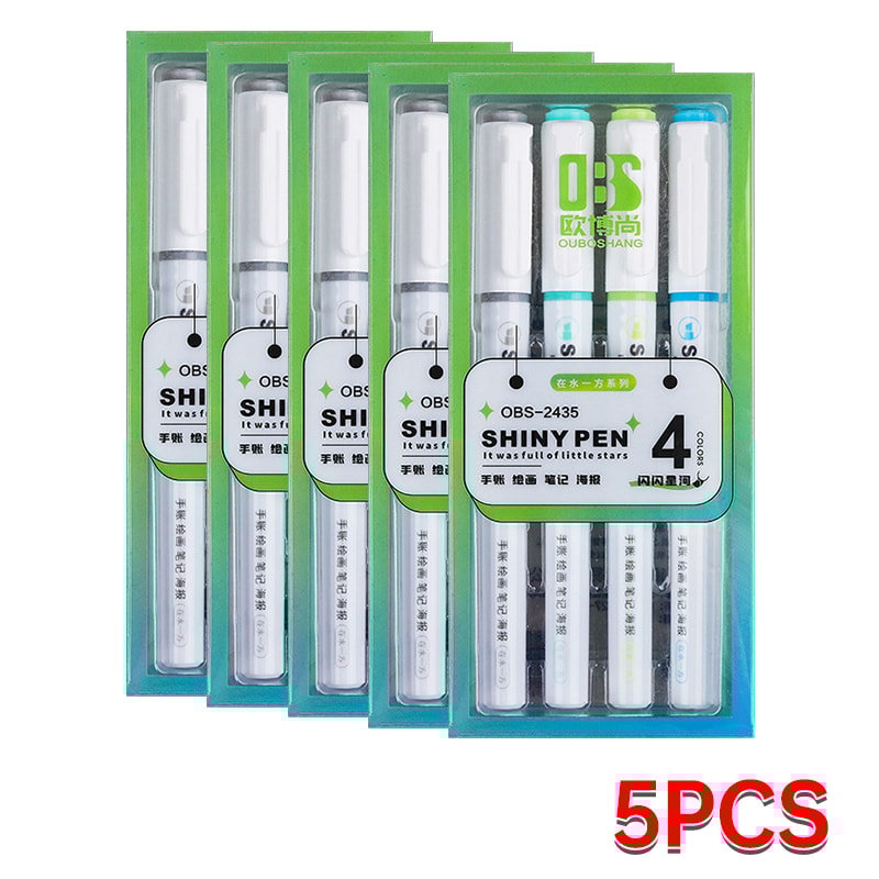 Highlighter Pens Glitter Highlighter Markers Kawaii Stationery Supplies Back To School Accessories 11